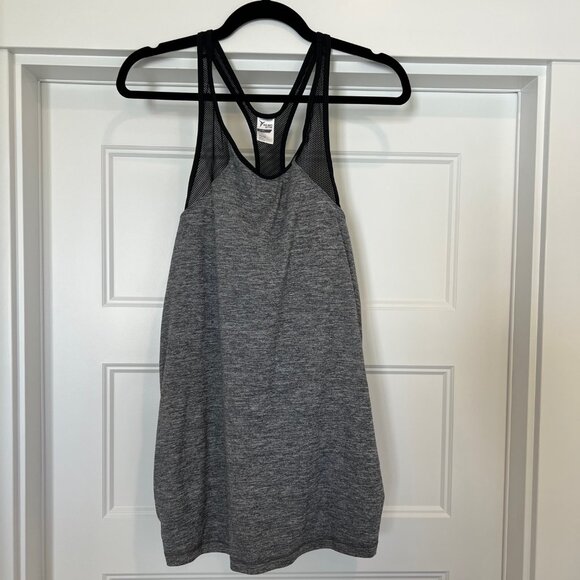 NWT Old Navy Size XXL Maternity Active Go Dry Heather Gray/Black Mesh Tank Top - Picture 1 of 6